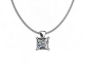 Princess prong PPCW01 white gold chain and pendant view